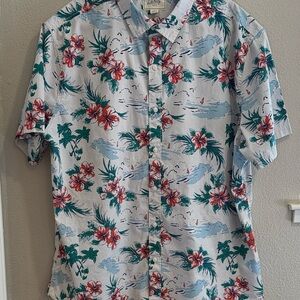 Men's Floral Casual Button Down Shirt